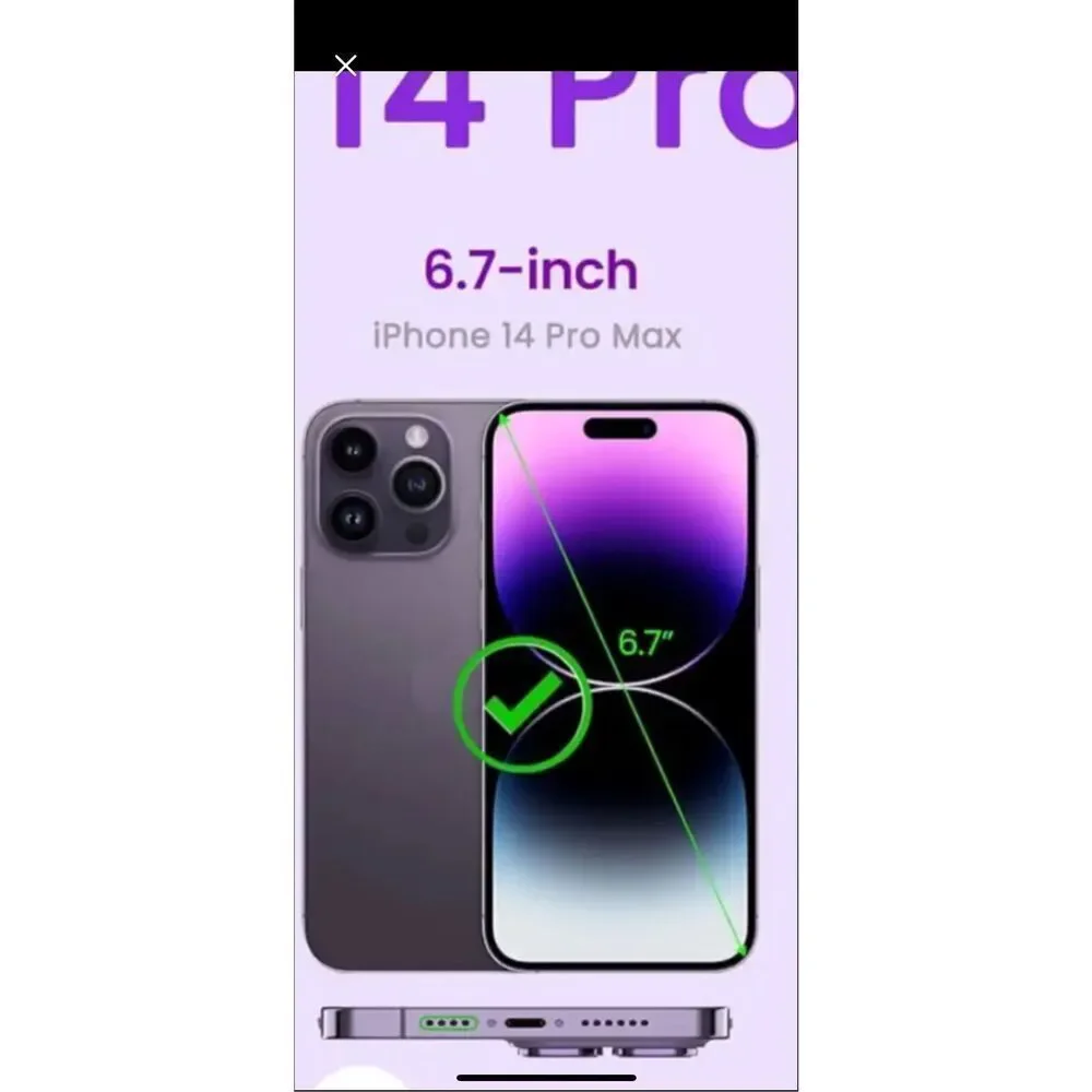 iPhone 14 Pro Max Case 6.7 Dark Purple Ornato NEW